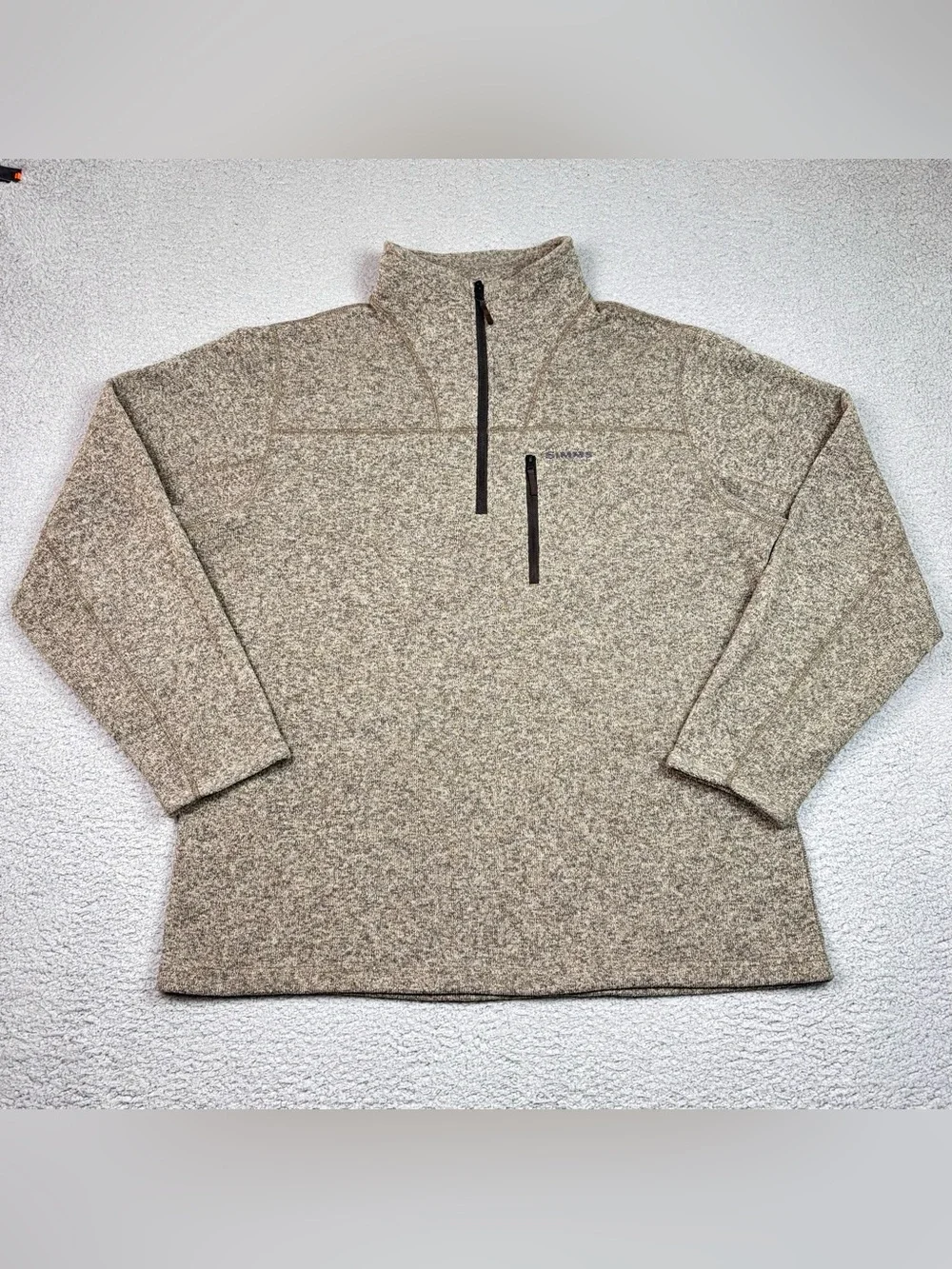 SIMMS Fishing Sweater Men's Size XXL Fleece 1/4 Zip Pullover Outdoor